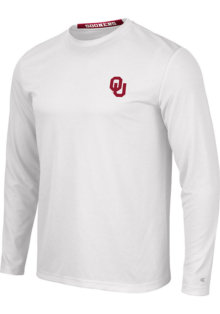 Colosseum Oklahoma Sooners White Wade Long Sleeve T-Shirt