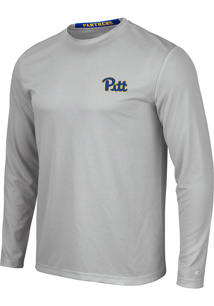 Colosseum Pitt Panthers Grey Wade Long Sleeve T-Shirt