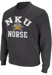Colosseum Northern Kentucky Norse Mens Black Stadium Long Sleeve Crew Sweatshirt