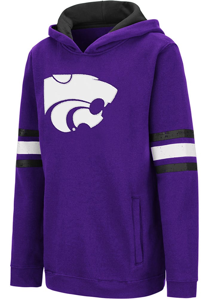 Colosseum K-State Wildcats Youth Purple Chef Long Sleeve Hoodie