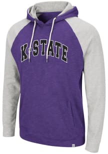 Colosseum K-State Wildcats Mens Purple Camping Long Sleeve Hoodie