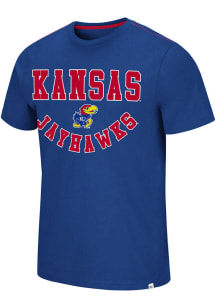 Colosseum Kansas Jayhawks Blue Traeger Short Sleeve Fashion T Shirt