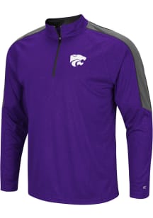 Colosseum K-State Wildcats Mens Purple Vertigo Long Sleeve 1/4 Zip Pullover