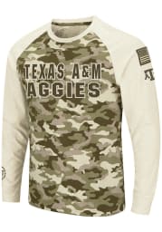 Colosseum Texas A&M Aggies Grey Operation Hat Trick Camo Raglan Long Sleeve T Shirt