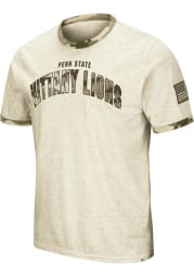 Colosseum Penn State Nittany Lions Grey Operation Hat Trick Camo Ringer Short Sleeve T Shirt