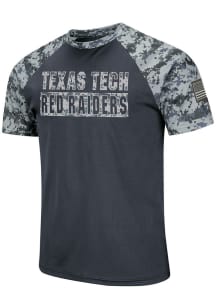Colosseum Texas Tech Red Raiders Grey Operation Hat Trick Raglan Camo Performance Short Sleeve T..
