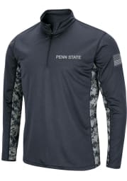 Colosseum Penn State Nittany Lions Mens Grey Operation Hat Trick Camo Long Sleeve 1/4 Zip Pullover
