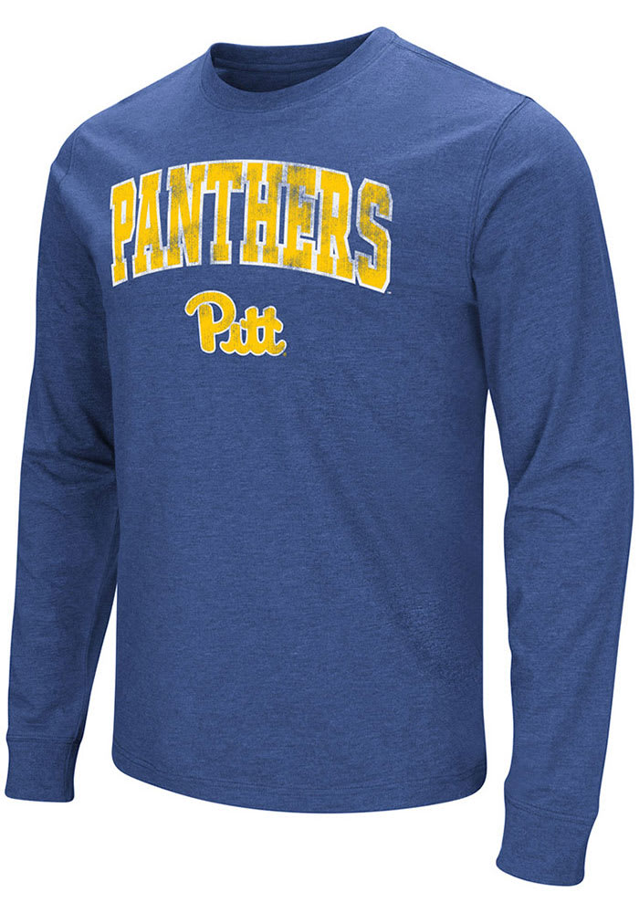 Colosseum Pitt Panthers Blue Playbook Long Sleeve T Shirt