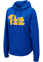 Colosseum Pitt Panthers Womens Blue Crossover Hooded Sweatshirt
