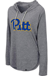 Colosseum Pitt Panthers Womens Grey Cora Hooded Sweatshirt