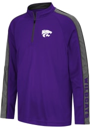 Colosseum K-State Wildcats Youth Purple Clamu Long Sleeve Quarter Zip Shirt