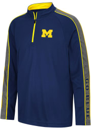 Colosseum Michigan Wolverines Youth Navy Blue Clamu Long Sleeve Quarter Zip Shirt