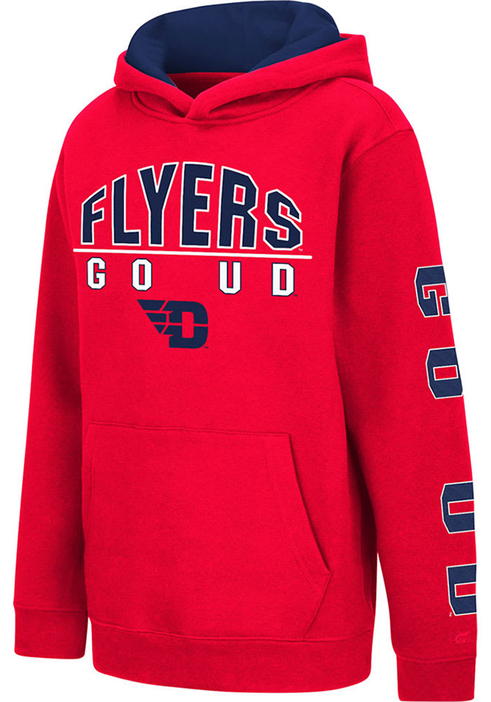 Colosseum Dayton Flyers Youth Red Karate Long Sleeve Hoodie