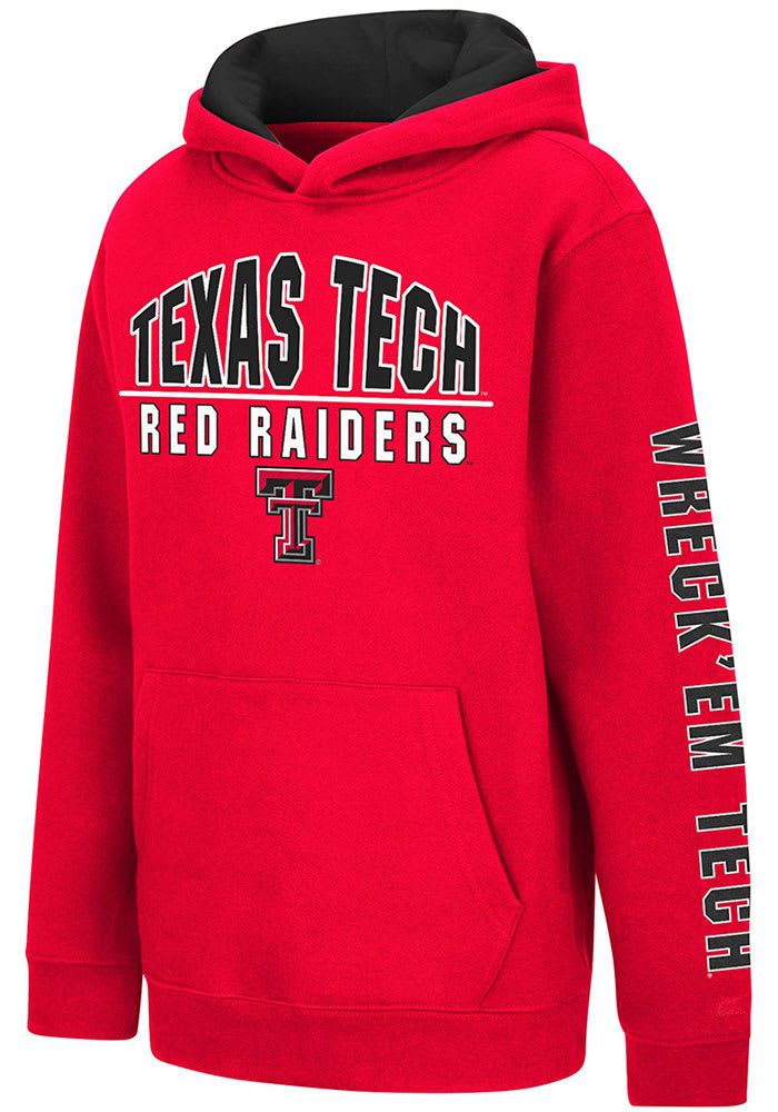 Colosseum Texas Tech Red Raiders Youth Red Karate Long Sleeve Hoodie