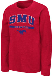 Colosseum SMU Mustangs Youth Red Wumbo Long Sleeve T-Shirt