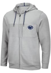 Colosseum Penn State Nittany Lions Mens Grey Challenge Accepted Long Sleeve Zip