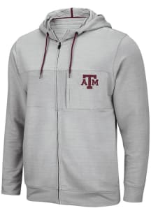 Colosseum Texas A&amp;M Aggies Mens Grey Challenge Accepted Long Sleeve Zip