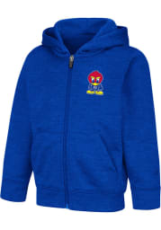 Colosseum Kansas Jayhawks Toddler Gary Long Sleeve Full Zip Sweatshirt - Blue