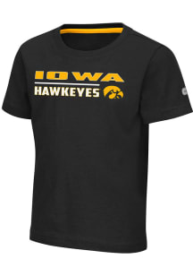 Colosseum Iowa Hawkeyes Toddler Black Patrick Short Sleeve T-Shirt