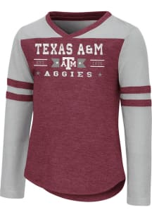 Colosseum Texas A&amp;M Aggies Toddler Girls Maroon Star Long Sleeve T Shirt