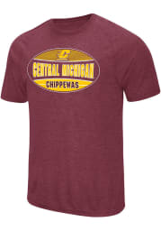 Colosseum Central Michigan Chippewas Maroon Jenkins Short Sleeve T Shirt