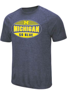 Colosseum Michigan Wolverines Navy Blue Jenkins Short Sleeve T Shirt