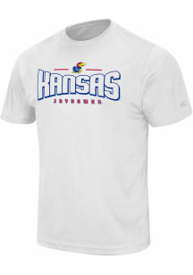 Colosseum Kansas Jayhawks White Hooked Short Sleeve T Shirt