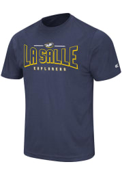 Colosseum La Salle Explorers Navy Blue Hooked Short Sleeve T Shirt