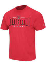Colosseum Miami Redhawks Red Hooked Short Sleeve T Shirt