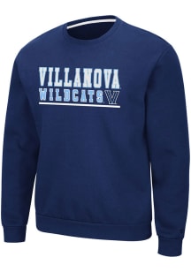 Colosseum Villanova Wildcats Mens Navy Blue Rally Crewneck Long Sleeve Crew Sweatshirt