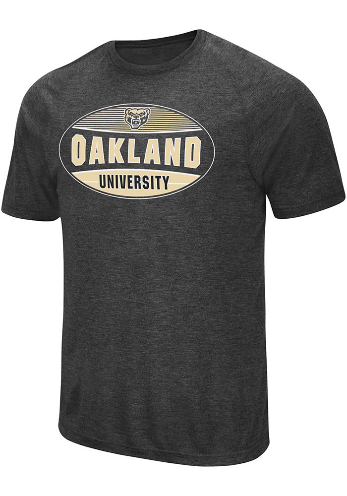 Colosseum Oakland University Golden Grizzlies Black Jenkins Short Sleeve T Shirt