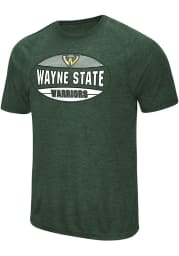 Colosseum Wayne State Warriors Green Jenkins Short Sleeve T Shirt