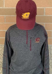 Colosseum Central Michigan Chippewas Mens Charcoal Platonish Long Sleeve 1/4 Zip Pullover