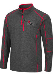 Colosseum Central Missouri Mules Mens Charcoal Platonish Long Sleeve 1/4 Zip Pullover