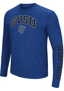 Colosseum Grand Valley State Lakers Blue Jackson Dual Blend Long Sleeve T Shirt