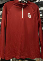 Colosseum Oklahoma Sooners Youth Crimson Draft Long Sleeve Quarter Zip Shirt