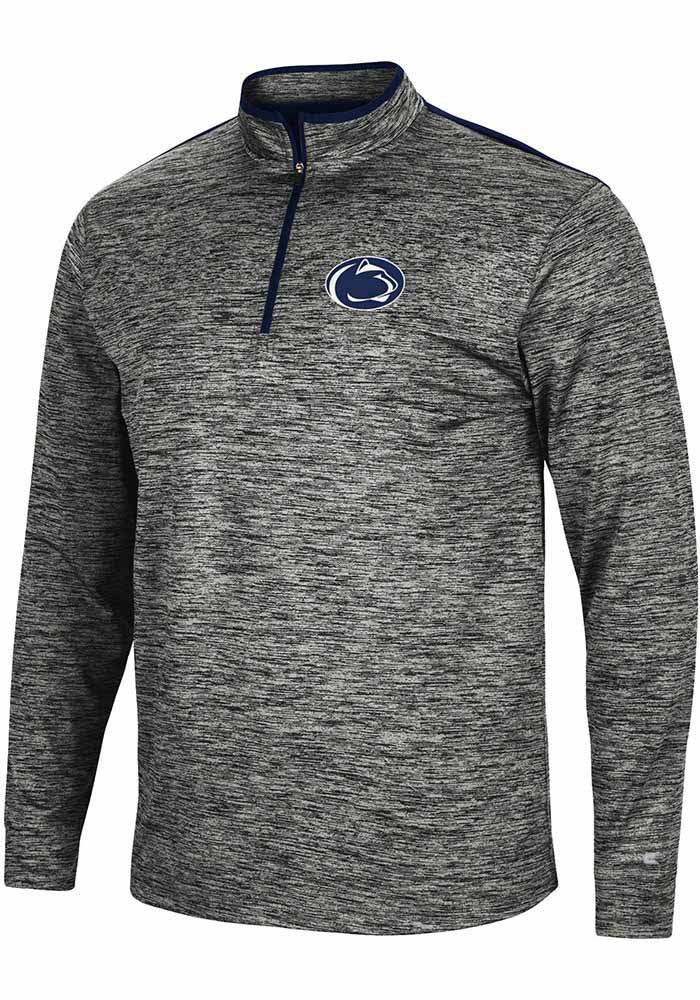 Colosseum Penn State Nittany Lions Mens Charcoal Brooks Long Sleeve 1/4 Zip Pullover