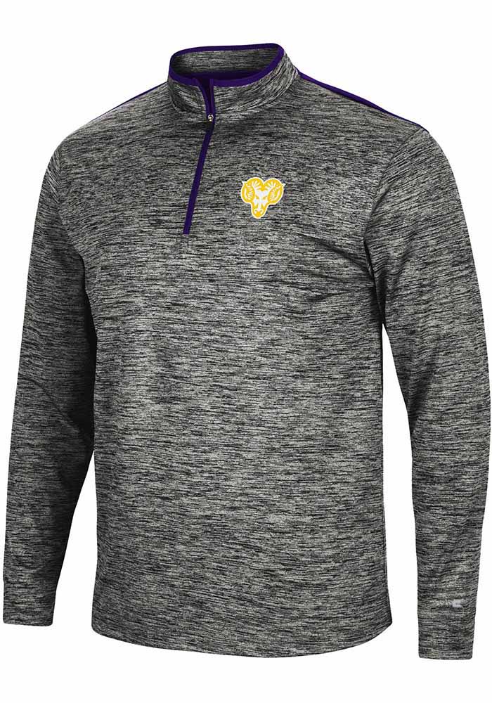 Colosseum West Chester Golden Rams Mens Charcoal Brooks Long Sleeve 1/4 Zip Pullover
