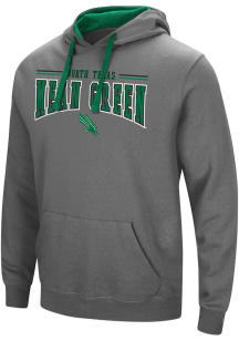 Colosseum North Texas Mean Green Mens Charcoal Graham Long Sleeve Hoodie