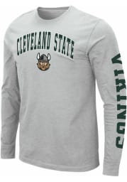 Colosseum Cleveland State Vikings Grey Jackson Long Sleeve T Shirt