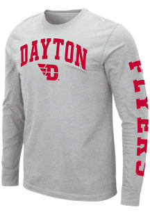 Colosseum Dayton Flyers Grey Jackson Long Sleeve T Shirt