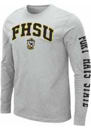 Colosseum Fort Hays State Tigers Grey Jackson Long Sleeve T Shirt