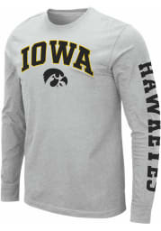Colosseum Iowa Hawkeyes Grey Jackson Long Sleeve T Shirt