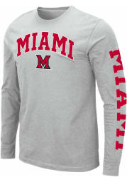 Colosseum Miami RedHawks Grey Jackson Long Sleeve T Shirt