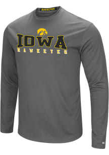 Colosseum Iowa Hawkeyes Charcoal Landry Long Sleeve T-Shirt