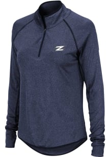 Colosseum Akron Zips Womens Blue Bailey 1/4 Zip Pullover