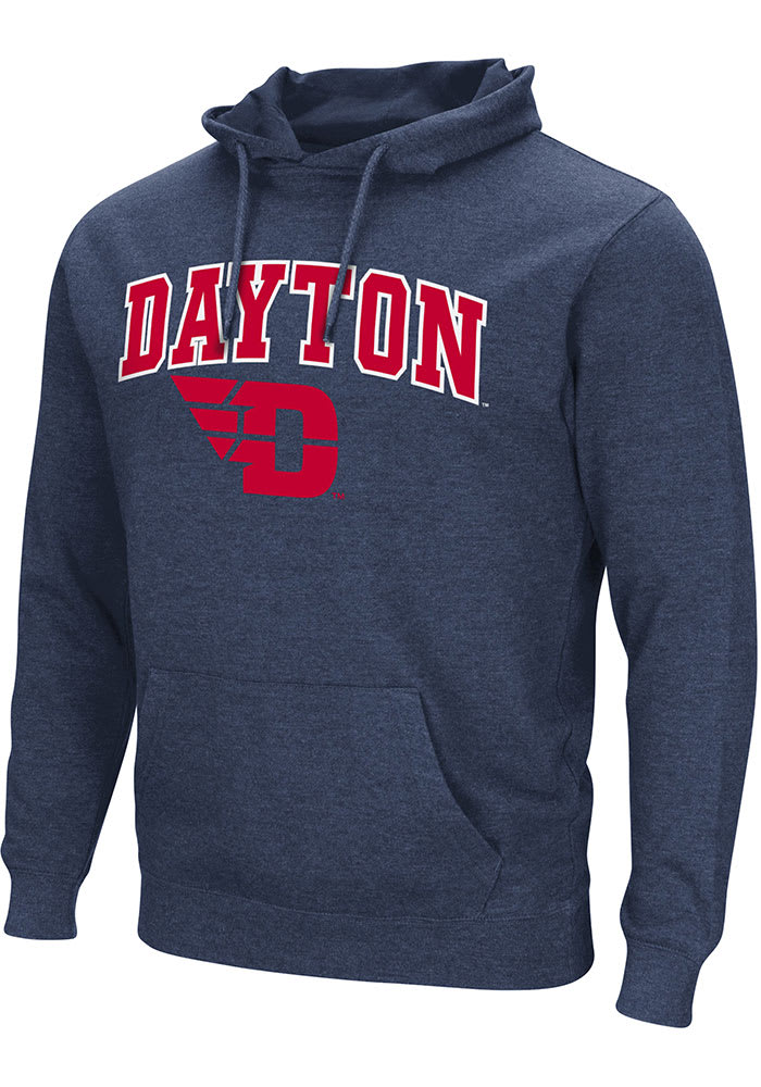 Colosseum Dayton Flyers Mens Navy Blue Campus Long Sleeve Hoodie
