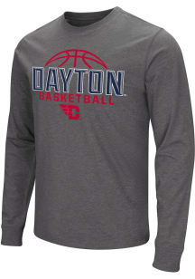 Colosseum Dayton Flyers Charcoal Playbook Long Sleeve T Shirt