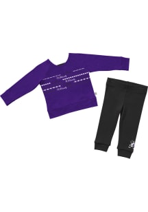 Colosseum K-State Wildcats Infant Girls Purple Crystal Ball Set Top and Bottom