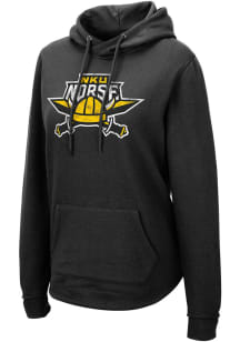 Colosseum Northern Kentucky Norse Womens Black Crossover Hooded Sweatshirt
